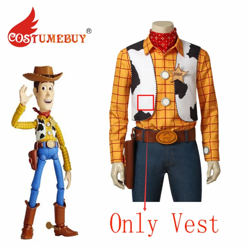 CostumeBuy мультфильм аниме Вуди из «Истории игрушек» жилет для косплея костюм Вуди жилет костюм L920