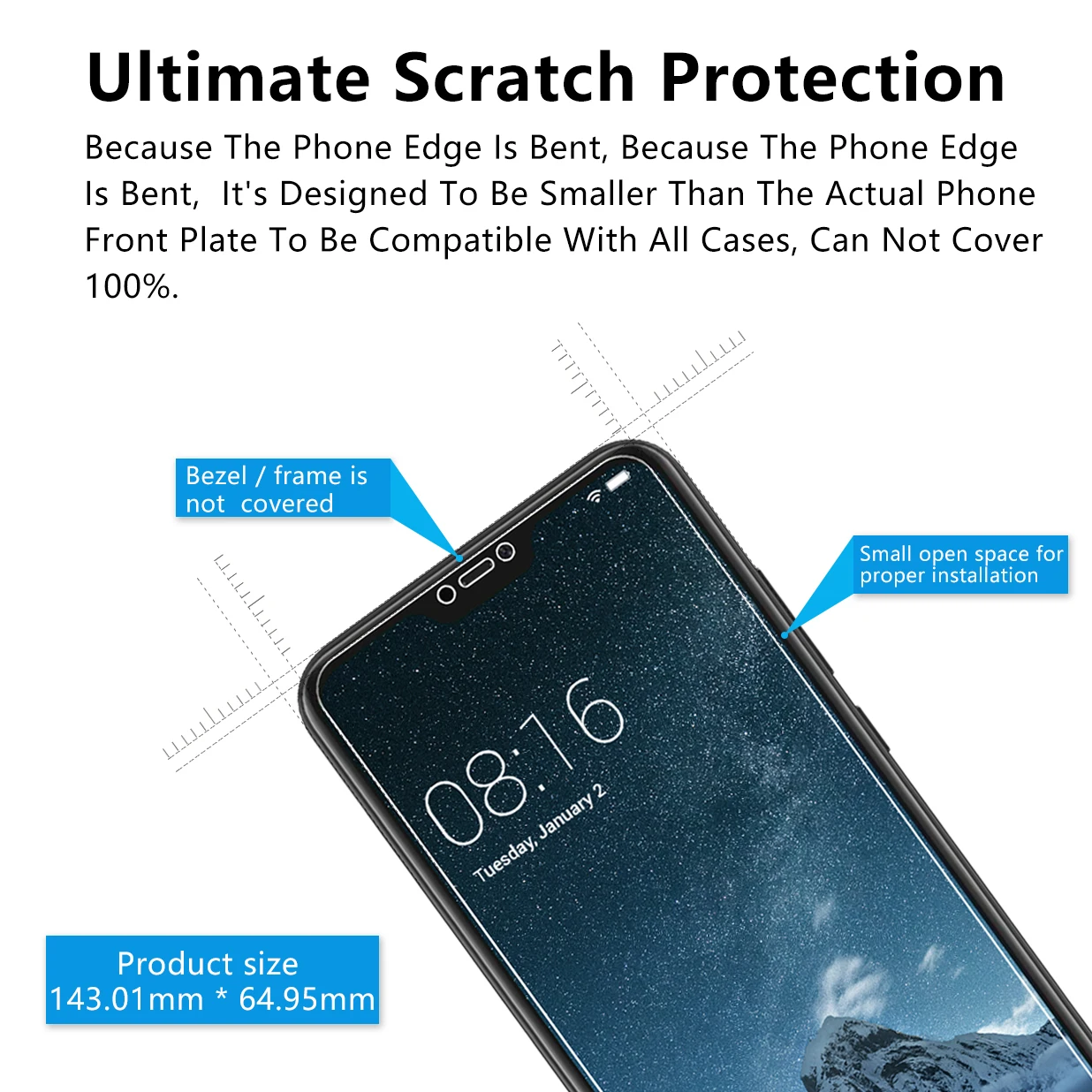 2.5D 0 26 мм 9H Премиум Закаленное стекло для Xiaomi Mi A2 Lite защита экрана Защитная пленка