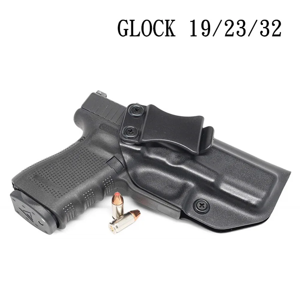 Внутри пояса IWB Kydex кобура на заказ для Glock 17 19 22 23 25 26 27 31 32 33 43 скрытый 9 мм Пистолет Чехол beltclip