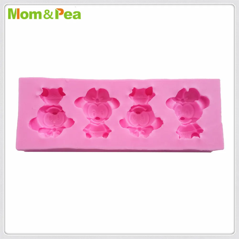 Mom & Pea MPA1988 силиконовая форма для Маус украшение торта помадка 3D пищевых