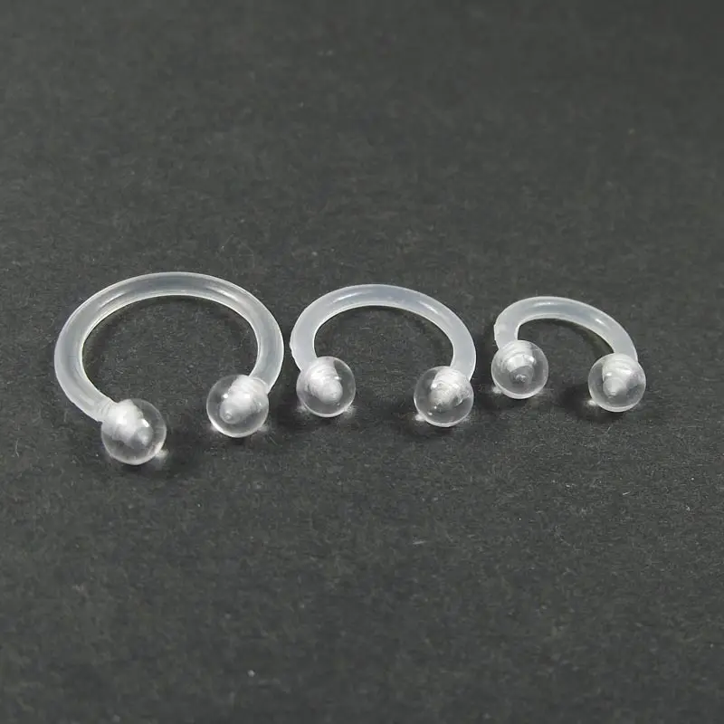 Фото 3 шт. невидимое гибкое мягкое прозрачное кольцо для носа Козелка губ шар