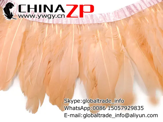 10 ярдов/партия персиковые гусиные перья|goose feathers|goose feather trimfeather trim |