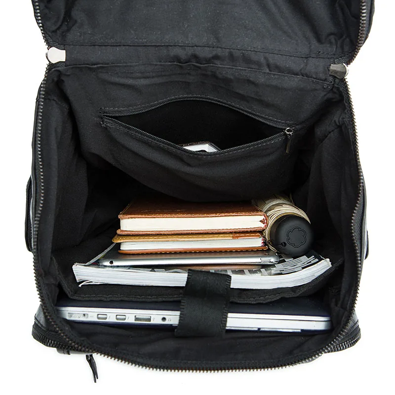 

Norbinus Men' Backpack Genuine Leather Computer Laptop Bag Large Capacity Male Travel Backpack School Bag for Teenager Boys