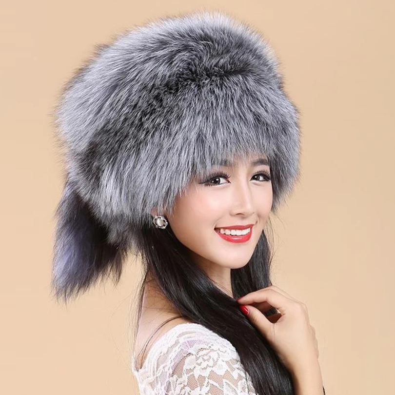 Меховые шапки русская Мода шапка бомбер 2018 роскошные меховые из натурального