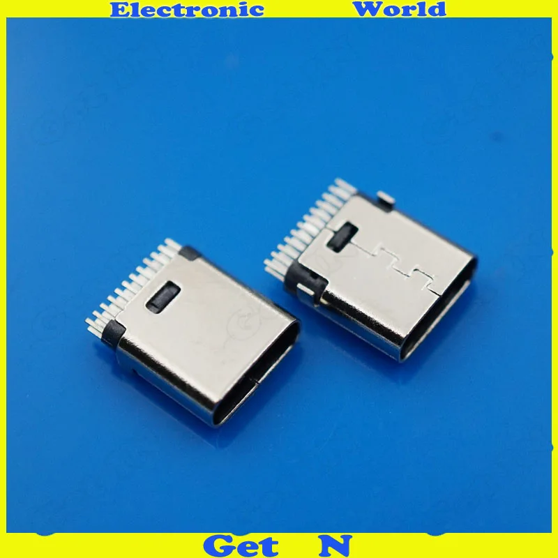 20 шт. вертикальный USB разъем типа c 3 1 24 контакта дюйма|inline connector|l connector |