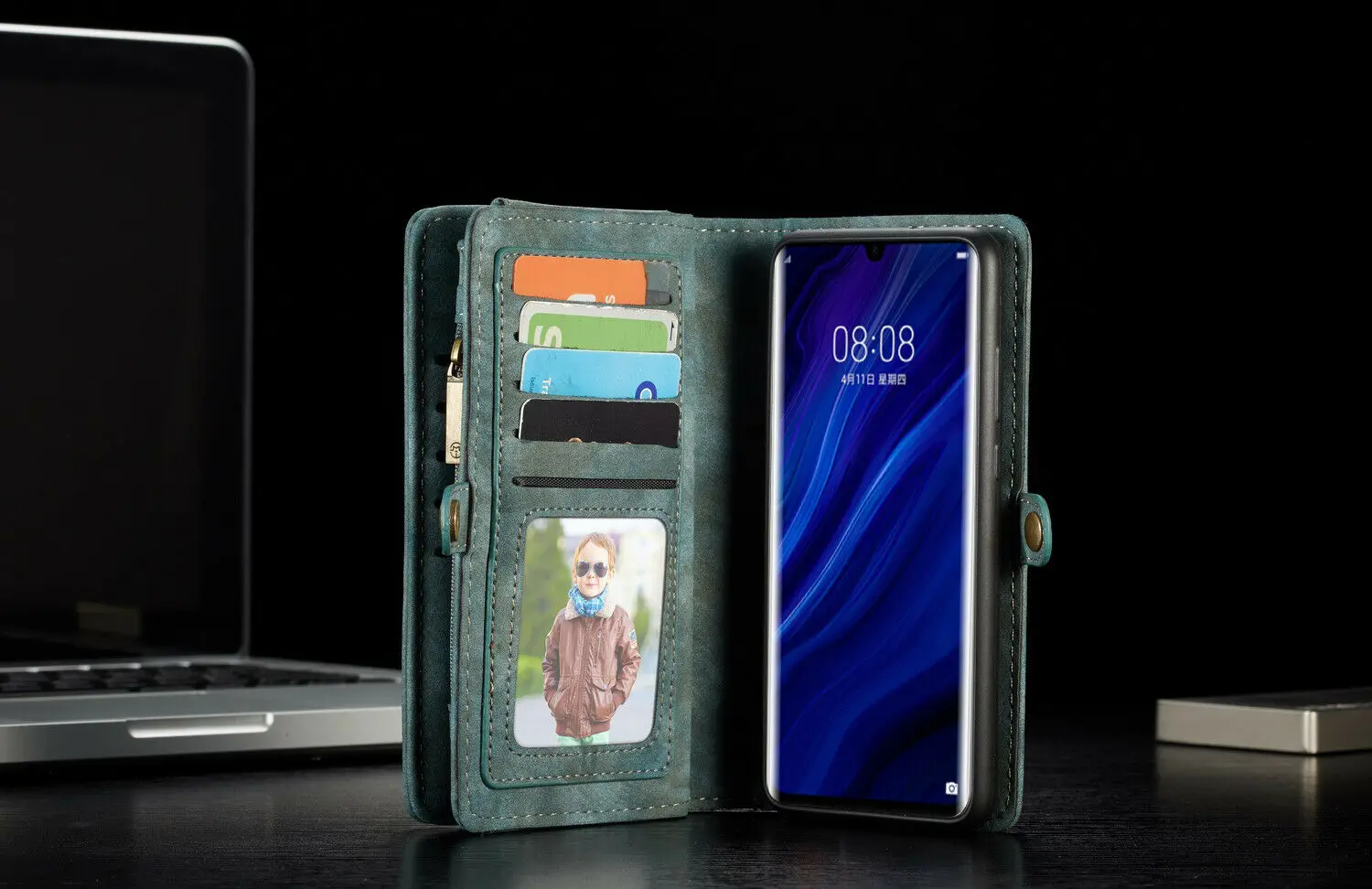 Для samsung A20 A30 A40 A50 A70 A80 чехол на молнии кошелек Роскошный PU кожаный Магнитный съемный флип-Обложка portefeuille Etuis