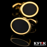 kflk jewelry 2020 shirt cufflink for mens brand cuff button wedding cuff links high quality golden abotoaduras jewelry
