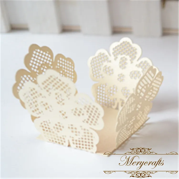 Свадебный цветок держатель для шоколадной бумаги лазерная резка роскошные