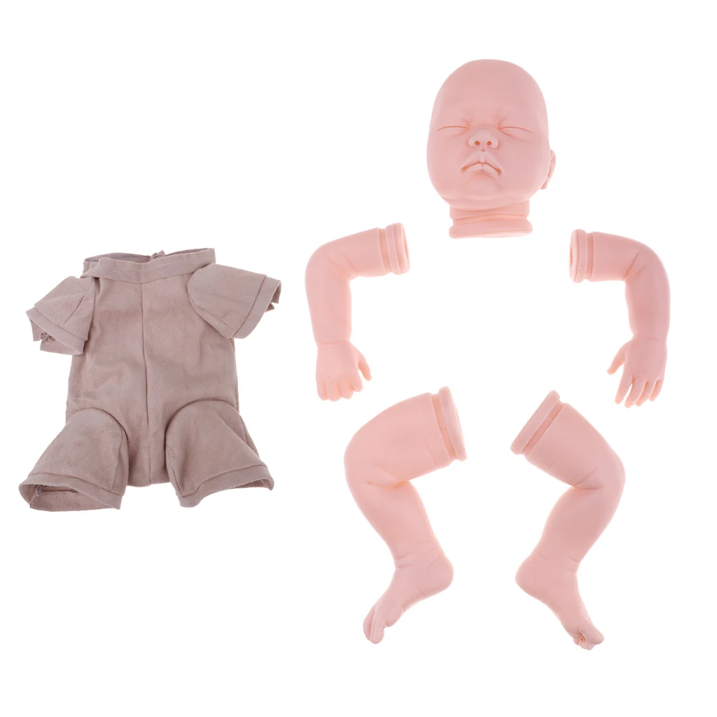 Настоящее прикосновение большой силиконовый 22 ''Reborn Набор Кукла Плесень Спящая кукла пустая голова конечности плесень и ткань тела набор