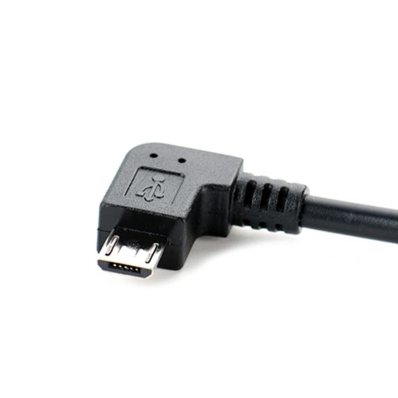 Кабель Micro USB Папа папа с левым углом 90 градусов переходник OTG адаптер 25