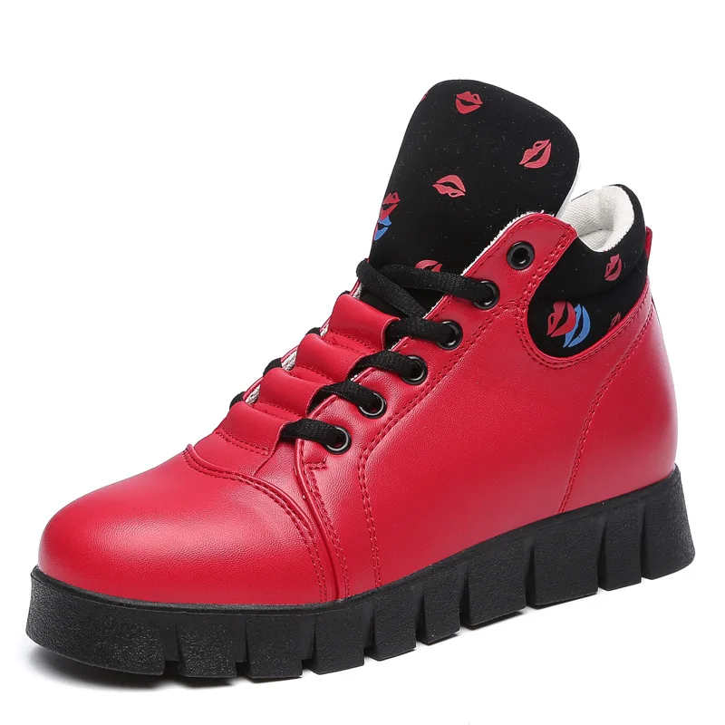 2019 новые дышащие высокие повседневные кроссовки в Корейском стиле модные теплые