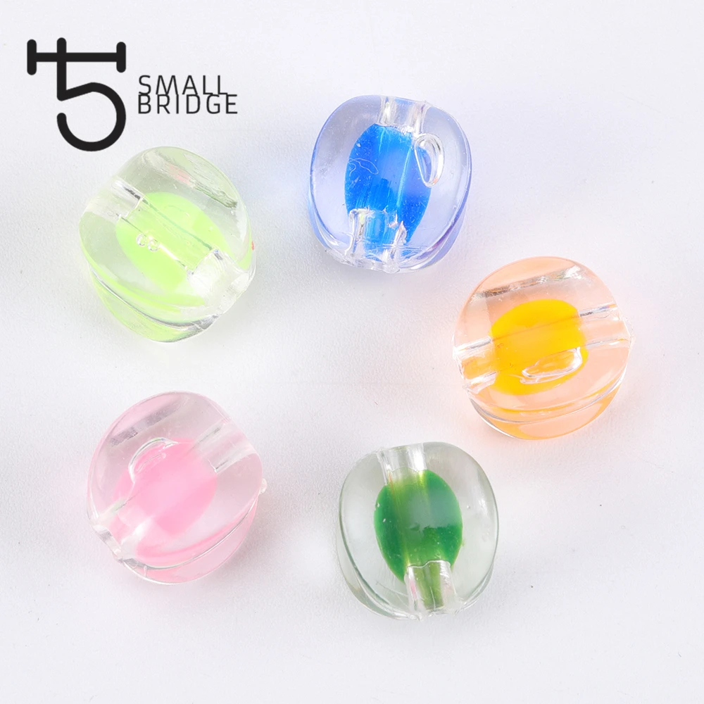 10 мм Внутренние цветные квадратные пластиковые бусины для изготовления