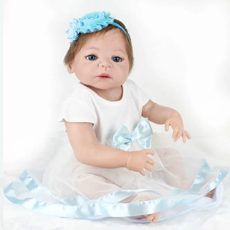 

22 Inches Reborn Baby Doll Playmates Christams Birthday Party Gifts Mummy Training Tools Babe Educational Kids Toys for Girl Boy
