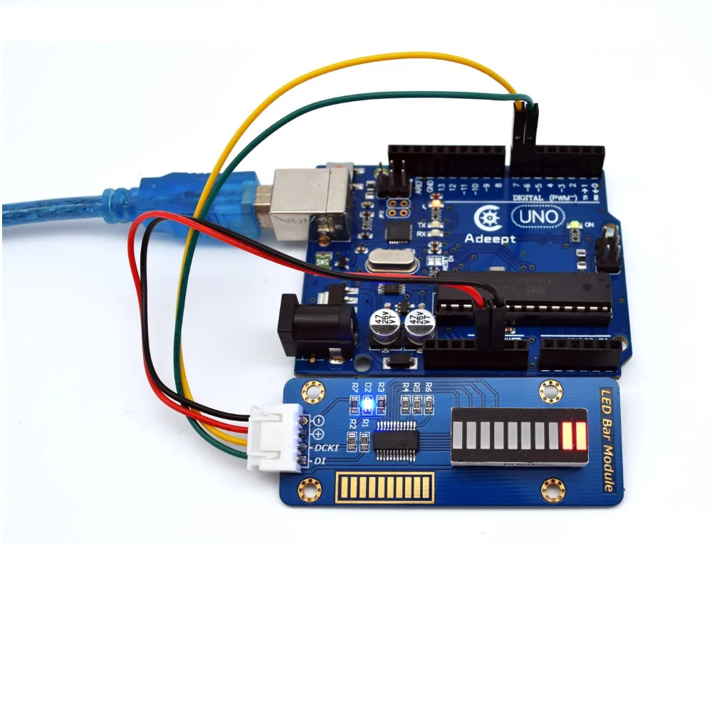 Adeept новинка 10 сегментный светодиодный гистограммный модуль для Arduino Raspberry Pi ARM AVR DSP PIC Наушники diy diykit