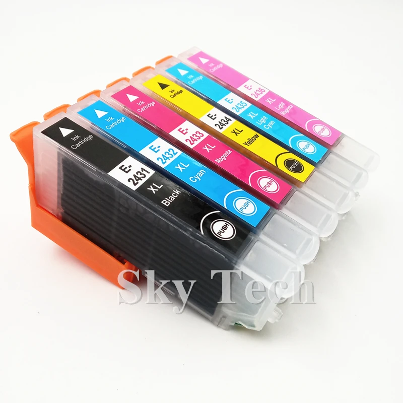 Совместимые картриджи 24XL для T2431 T2436 Epson зеркальная фотография и т. Д.|Чернильные