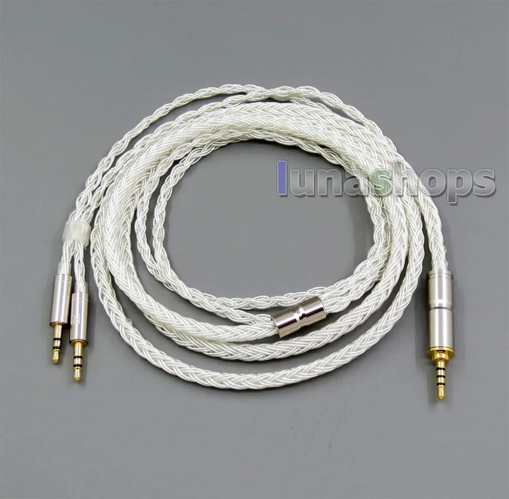 16 ядер чистый посеребренный кабель для Hifiman HE560 HE-350 HE1000 V2 наушников XLR 2,5 мм 4,4 мм 3,5 мм до 2 LN06134