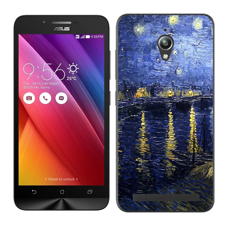 Защитный Мягкий чехол из ТПУ для ASUS Zenfone GO ZC500TG, 5,0 дюймов, чехол для телефона с пейзажем, окрашенный Для ZenFone GO ZC500TG Z00VD