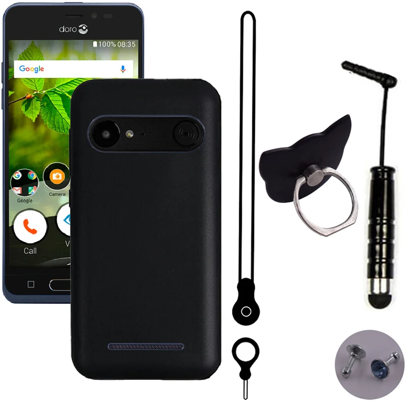 ITien защитный чехол для doro liberto 8035 5 дюймов шнурки ручка с кольцом TPU силиконовый чехол Etui кожи