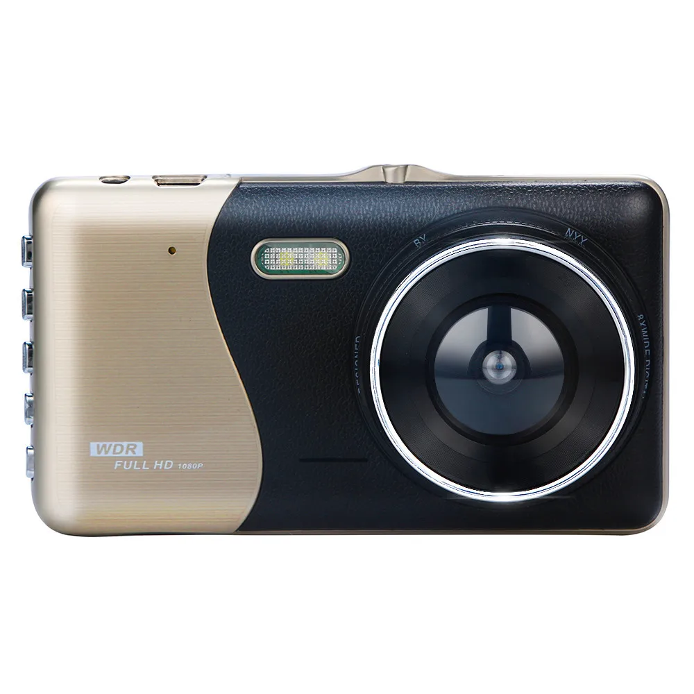 4 &quotLCD IPS Двойной объектив Автомобильный видеорегистратор FHD 1080P камера для