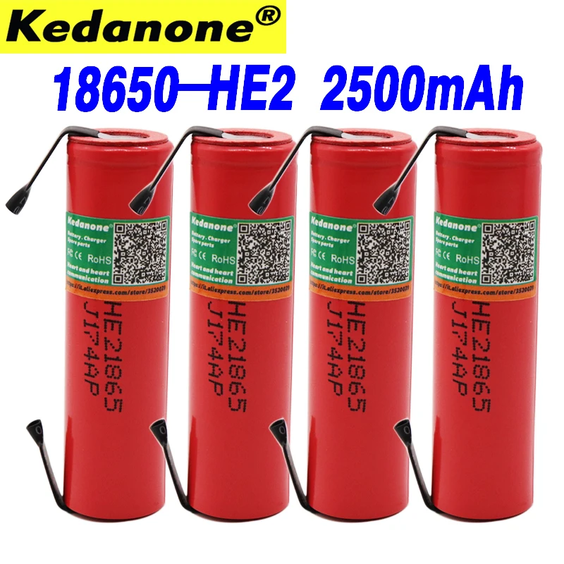 18650 3 6 V 2500 мА/ч HE2 IMR18650 Перезаряжаемые мощный аккумулятор Макс 20A 35A разряда батареи