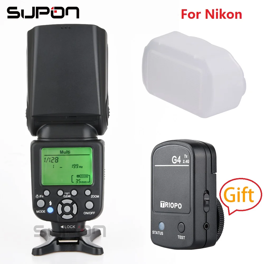 TRIOPO TR 982N III камера Вспышка Speedlite lcd i ttl 2 4G беспроводной + подарок TX G4 4 триггер для Nik *