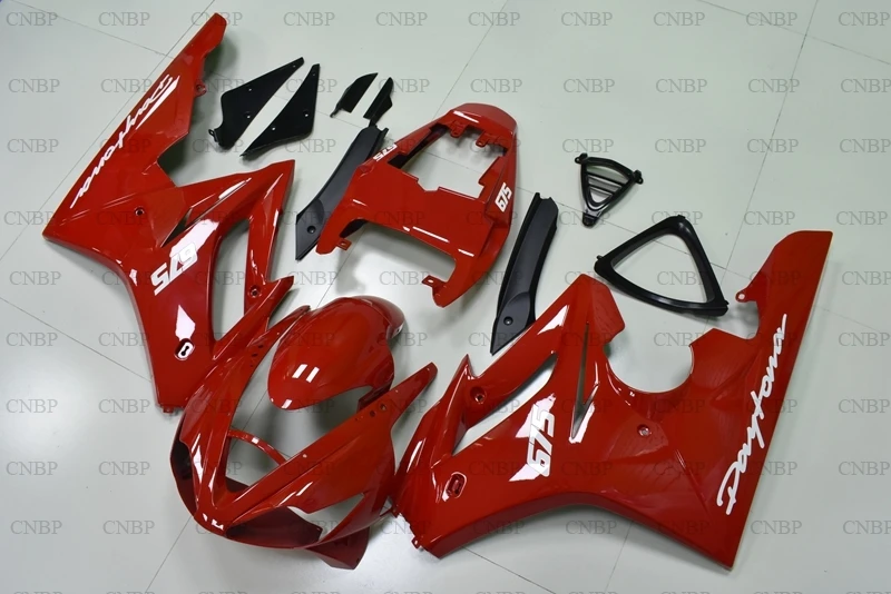 Обтекатели для Triumph 675 2006 2008 Daytona Body Kits 06 07 RED набор всего тела Kits|Пластиковые и