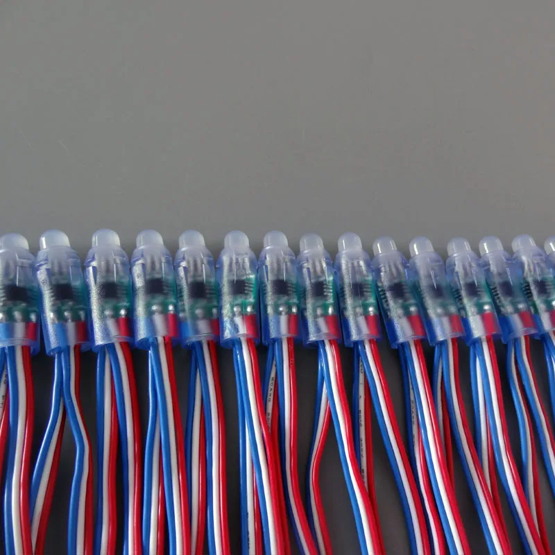 Цветной провод (20AWG) адресуемый DC5V 12 мм с отверстием WS2811 светодиодный смарт
