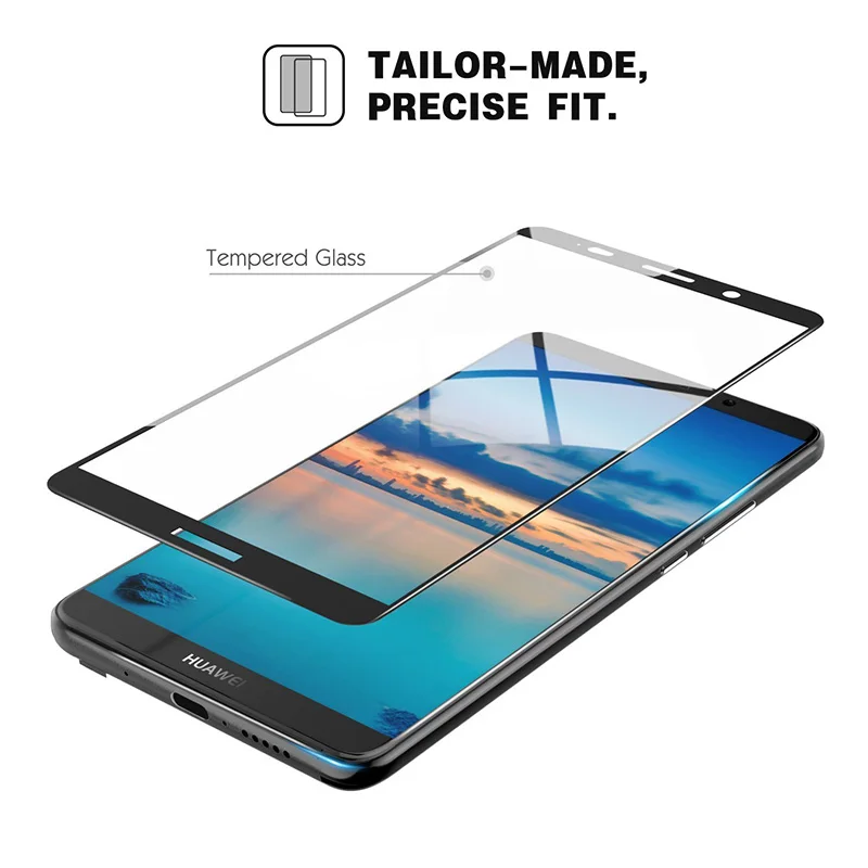 9H для Huawei Mate 10 lite Полное покрытие Защитная пленка экрана из закаленного стекла pro