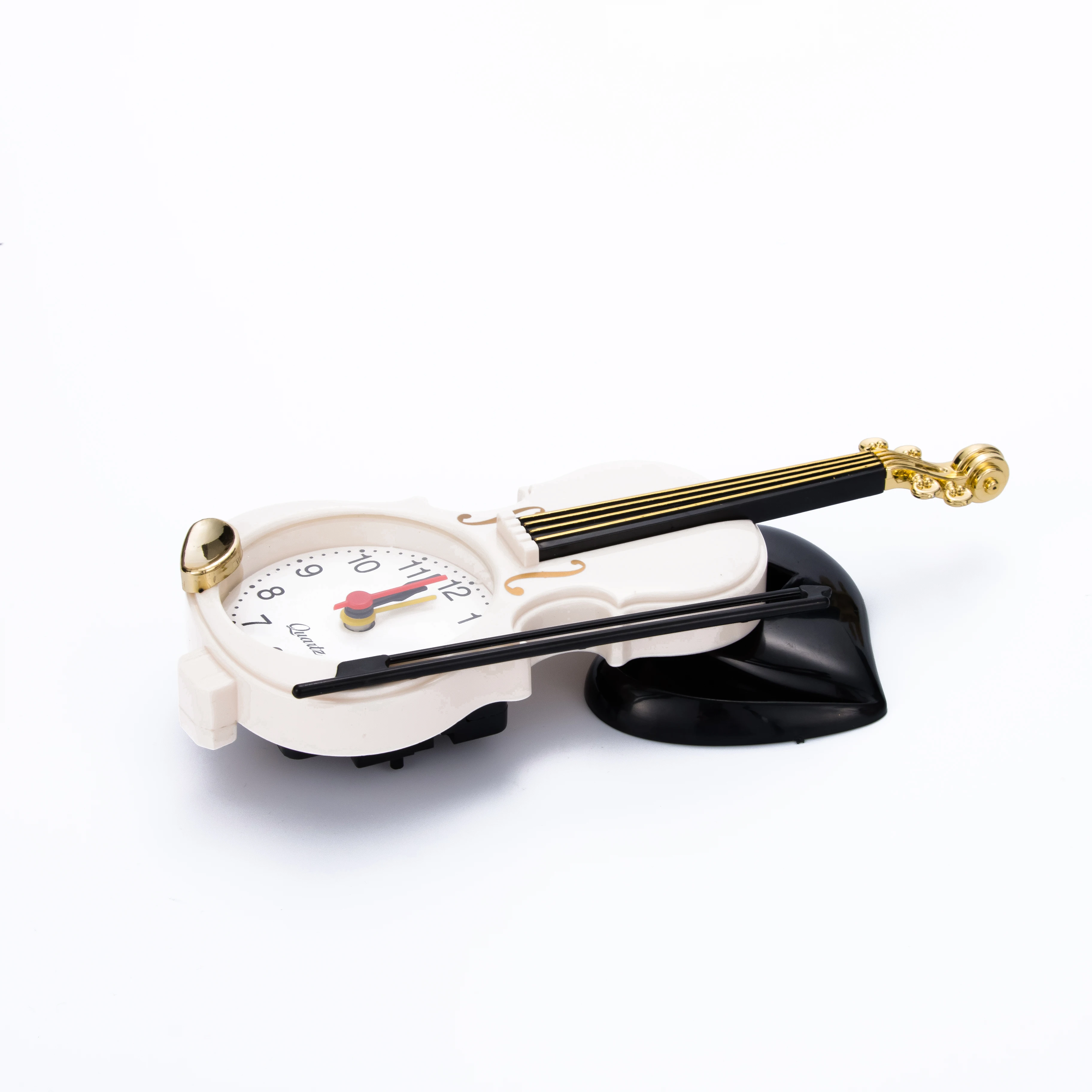 1pc Alarm Clock Violin shape Vintage Unique Desk Office Supplies Home Decor Handmade Crafts Children Gift practical | Дом и сад