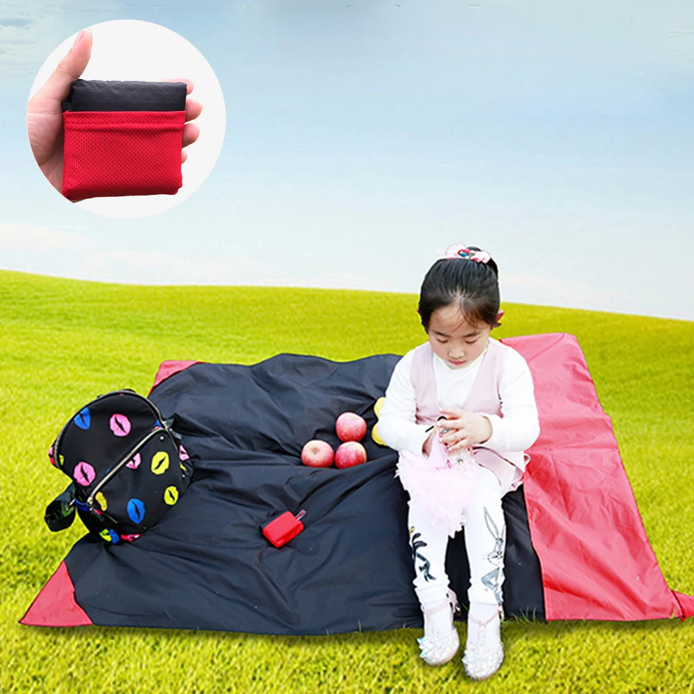 Waterproof Foldable Garden Portable Pocket Camping Mat Lightweight Ultra Thin Hiking Outdoor Picnic Moisture Proof Beach Nylon | Спорт и