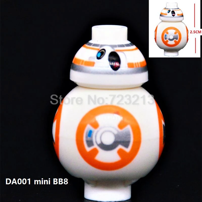 Звездные Войны 50 шт./лот BB8 BB-8 2,5 см Рисунок R2D2 Набор строительных блоков Модель Кирпичи Игрушки