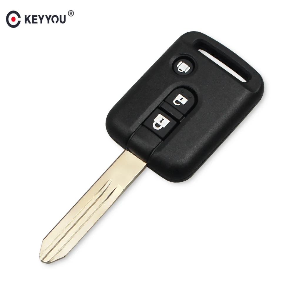 KEYYOU 3 кнопки Замена дистанционного ключа автомобиля оболочка Брелок чехол для Nissan Micra 350Z Pathfinder, Navara авто ключ чехол Брелок