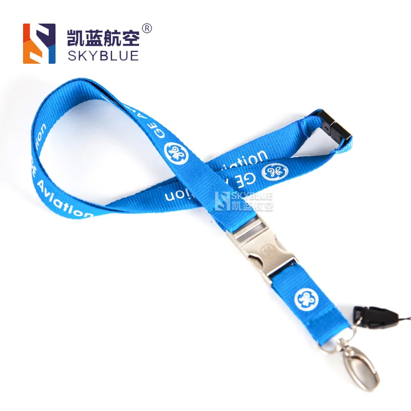 Blue GE Aviation Logo Lanyard Sling for Flight Crew Office Work ID Card Holder, Gift for Pilot Airman
