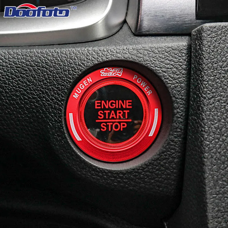 Doofoto Набор для автостайлинга для Honda Mugen кнопка запуска автомобиля брелоки крышка двигателя подходит для Honda Civic наклейки на авто аксессуары