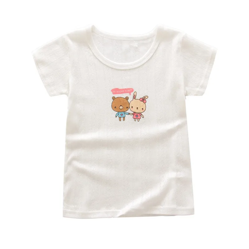 

Summer Baby Boys Cartoon Cute Sport T-shirt Children's Cotton Tees Clothing Toddler Girls Casual Simplicity Short Kid Undershirt