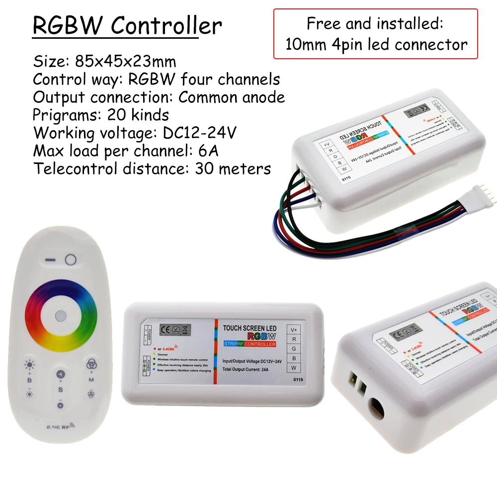 RGBW / RGB светодиодный контроллер с сенсорным экраном 2 4G DC12-24V 18A канал