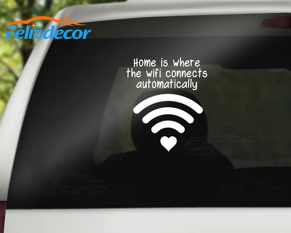 Дом там где Wifi подключается автоматически виниловые наклейки в виде Стикеры