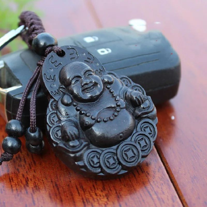 Европейская мода высокого качества черный Будда Для женщин брелок Jewelry держатель