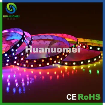 Adressable SMD привод гибкая светодиодная лента RGB 5050 свет с 60 пикс./м DC5V Черный PCB|led strip
