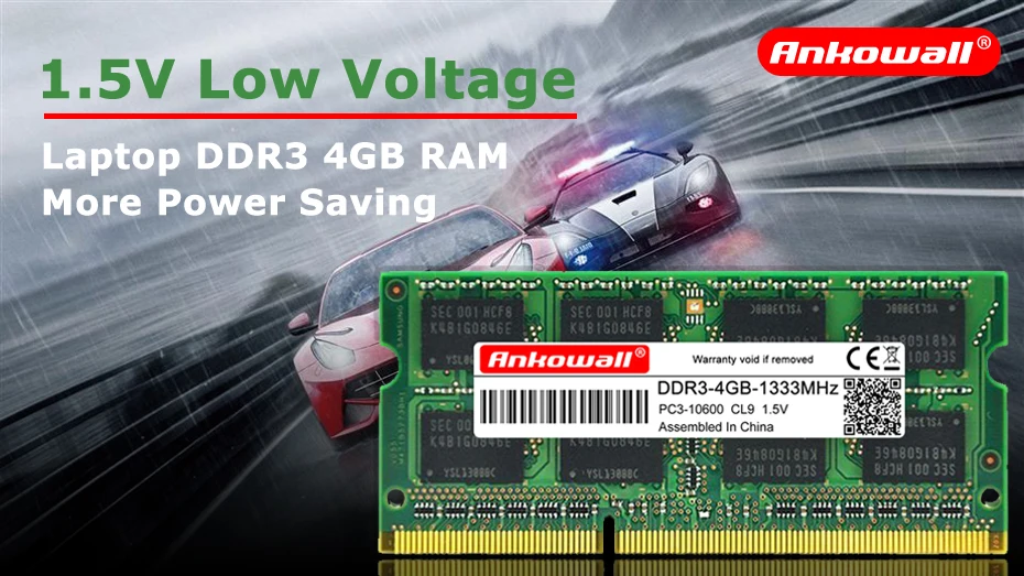 Ноутбук ANKOWALL DDR3 2GB 4GB 8GB 1066 1333 1600 MHz sodimm ddr3l ram память ноутбука 204pin 1,5 V/1,35 V гарантия три года