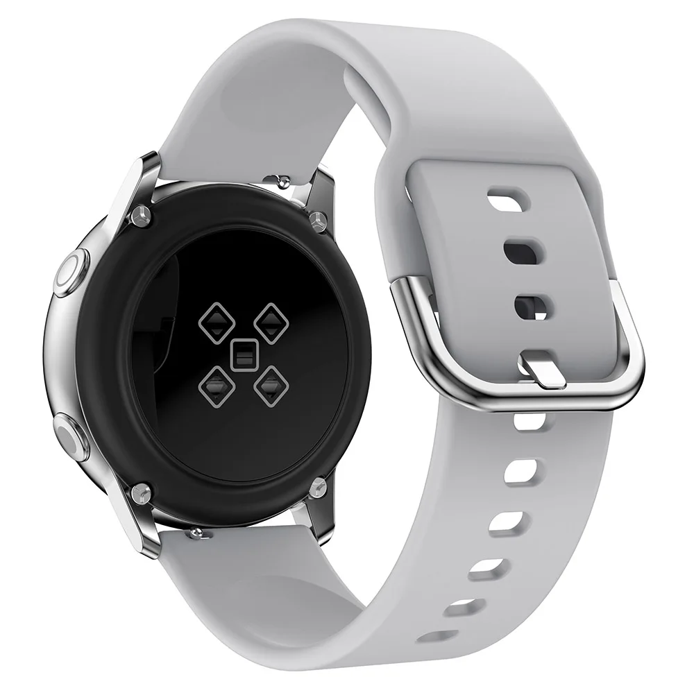 Gray 20 мм ремешок для часов для samsung Galaxy Watch активный мягкий спортивный силиконовый сменный ремешок браслет для Amazfit Bip Correa - Цвет: Gray