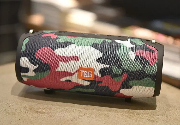 Camouflage Беспроводная Bluetooth Колонка Портативная колонка наружная Водонепроницаемая колонка с fm-радио сабвуфером Бумбокс usb pc звуковая панель для телефона - Цвет: Camouflage