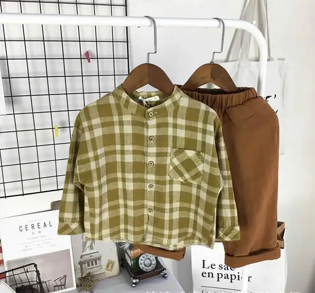 2-7 years 2017 New Boys Plaid Shirt Autumn Good Quality Fashion |