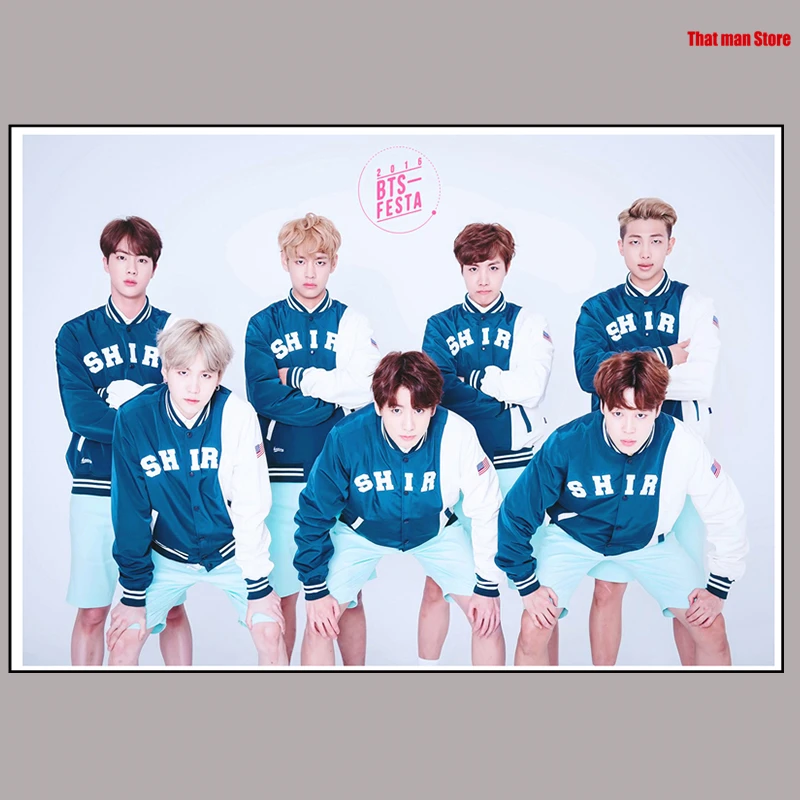 Kpop bangtan Плакаты для мальчиков лицом себя ясное изображение печать белый картон наклейки на стену украшение дома художественный плакат подарок
