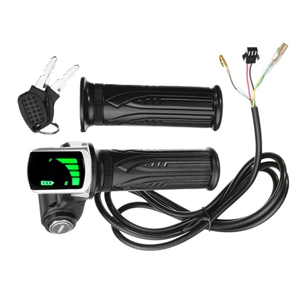 

24V/36V/48V LCD Twist Throttle Battery Indicator Power ON OFF For Scooter Electric Bike