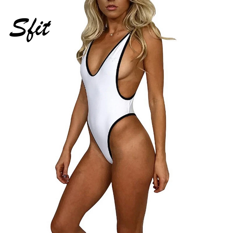 Sfit 2019 Купальник для женщин сексуальный Монокини глубокий v образный вырез