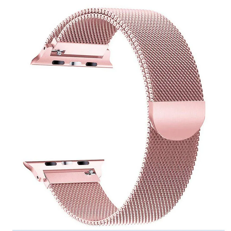Ремешок из нержавеющей стали для часов Apple Watch 5 4 3 2 38/42/40/44 мм черный серебристый