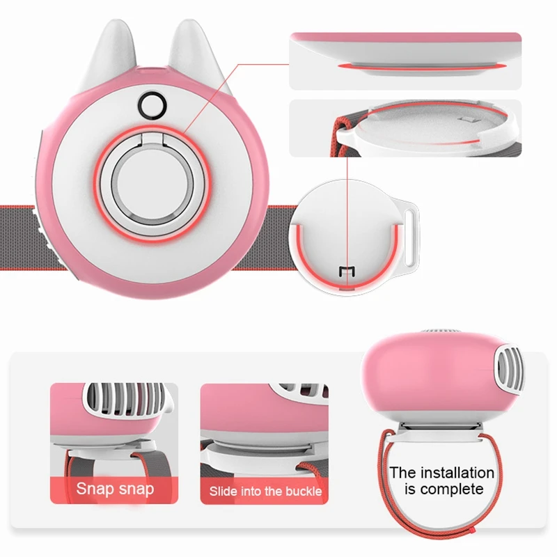 Wearable Personal Usb Small Fan Mini Handheld 360 Rotating Quiet Portable Internal Battery Operated Powered Recharg | Бытовая техника