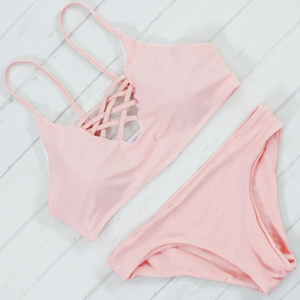 Купальник женский бандажный бикини с пуш-апом | Женская одежда