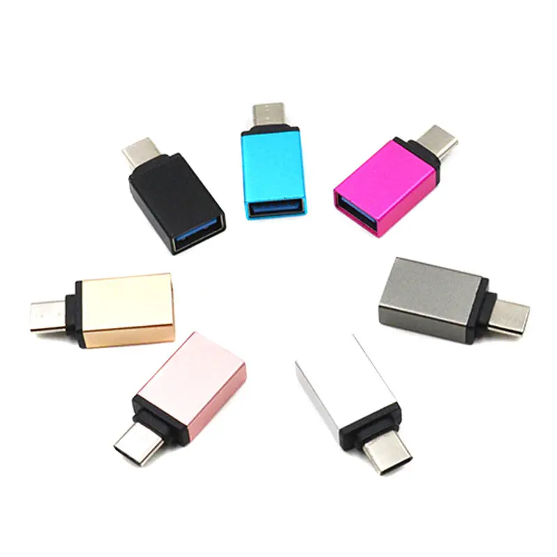 Мини USB 3 1 Type C кабель адаптер к 0 алюминиевого сплава OTG конвертер для всех тип c